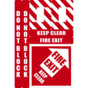 Accuform Walk-On Floor Marking Kit, Configurable, Textured Non-Slip, Fire Exit Keep Clear, WFK08