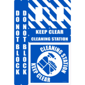Accuform Walk-On Floor Marking Kit, Configurable, Textured Non-Slip, Cleaning Station Keep Clear, WFK11