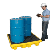 UltraTech, Spill Pallet P4, Nestable Model, No Drain, Yellow, 1230