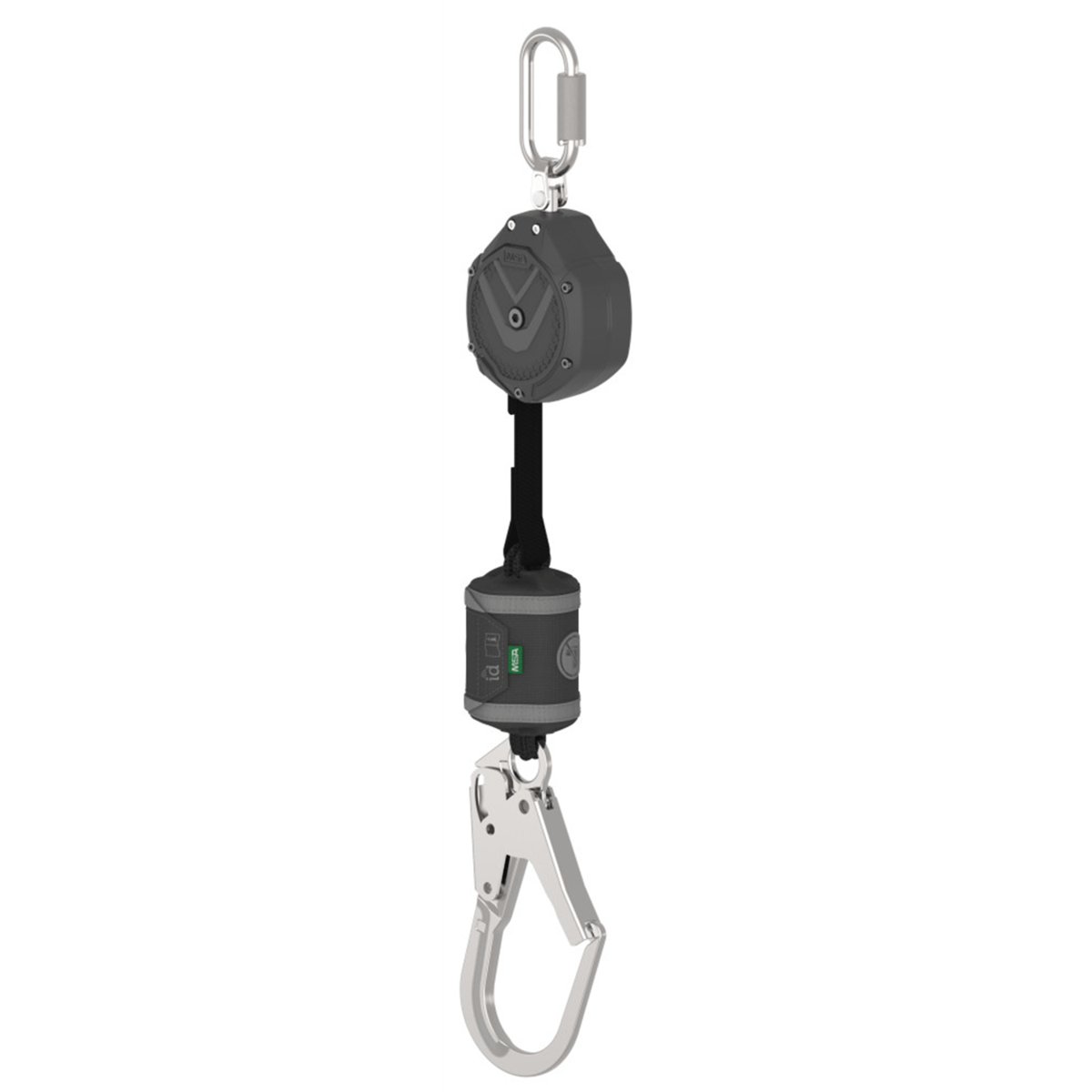 MSA V-SHOCK Personal Fall Limiter, 6', Single-Leg, 36L Large Steel Snaphook, Steel Carabiner