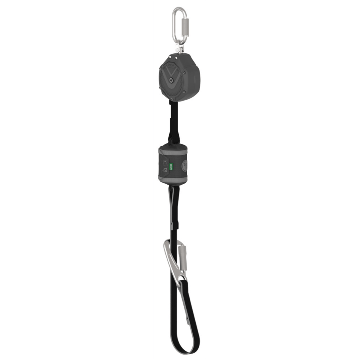 MSA V-SHOCK Personal Fall Limiter, 6', Single-Leg, Tie-Back, FP5K Snaphook, Steel Carabiner