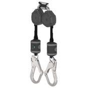 MSA V-SHOCK Personal Fall Limiter, 6', Twin, AL36CL Alum Snaphook, Twin Link Triple Action Carabiner