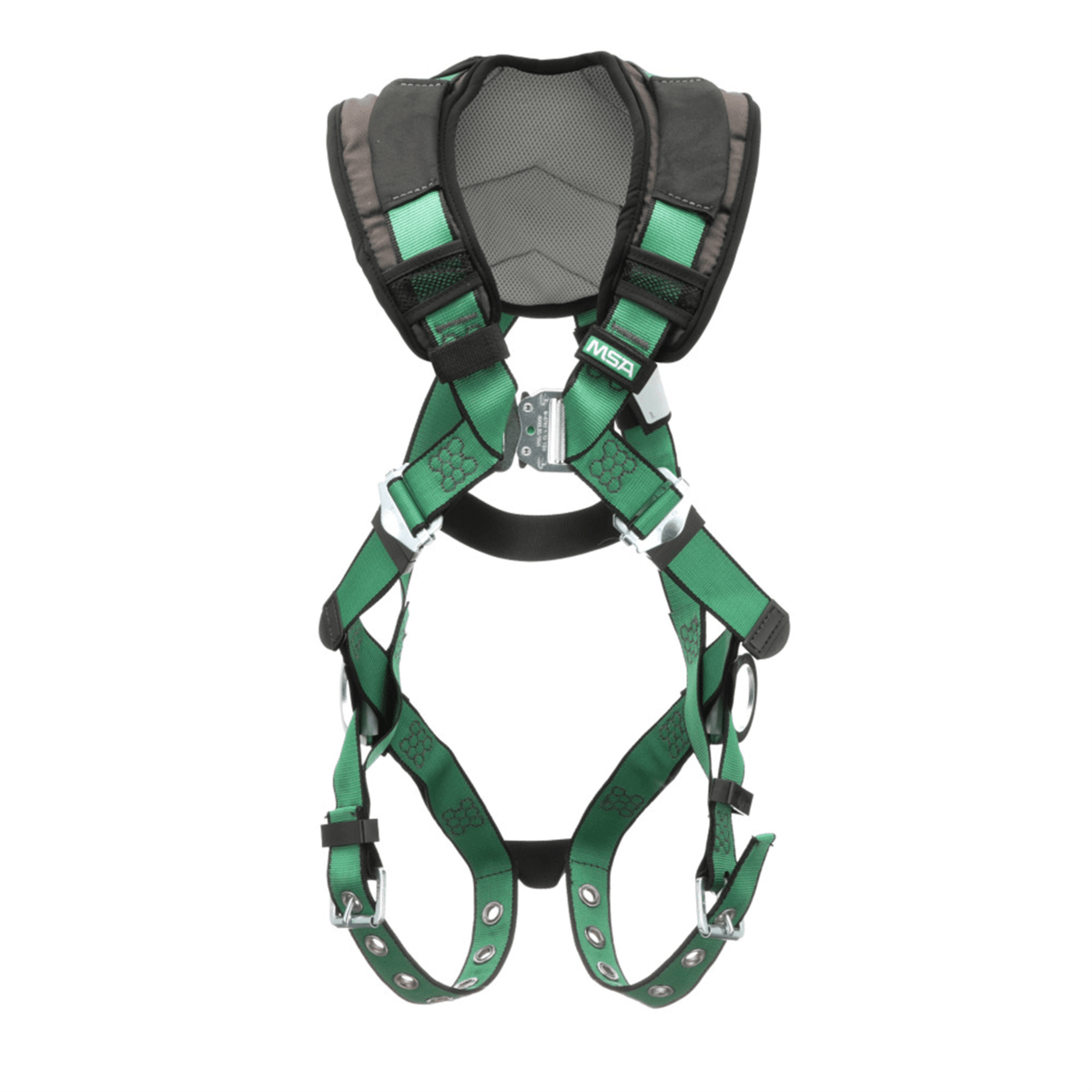 MSA V-FORM+ Harness, Extra Large, Back & Hip D-Rings, Tongue Buckle Leg Straps