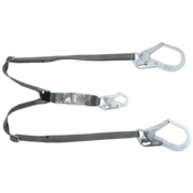 MSA V-SERIES Standard Twin-Leg Adjustable Energy Absorbing Lanyard, 6', 36CL Large Snaphooks