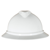 MSA V-Gard 500 Hat, White Vented, 4-Point Fas-Trac III