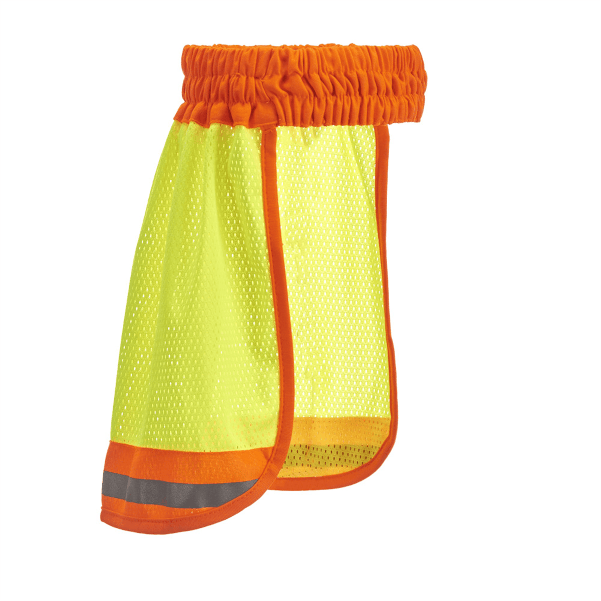 MSA SunShade Hard Hat Protector, Single, Breathable Bright Mesh, Yellow-Green