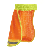 MSA SunShade Hard Hat Protector, Single, Breathable Bright Mesh, Orange