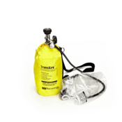 MSA TransAire 5 Escape Respirator Complete; Alminum Cylinder, Carrier, Hood Tube, Hood Assembly