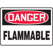 Accuform Accuform Safety Sign, Danger Flammable, 7"H X 10"W, Aluminum, MCHL228VA