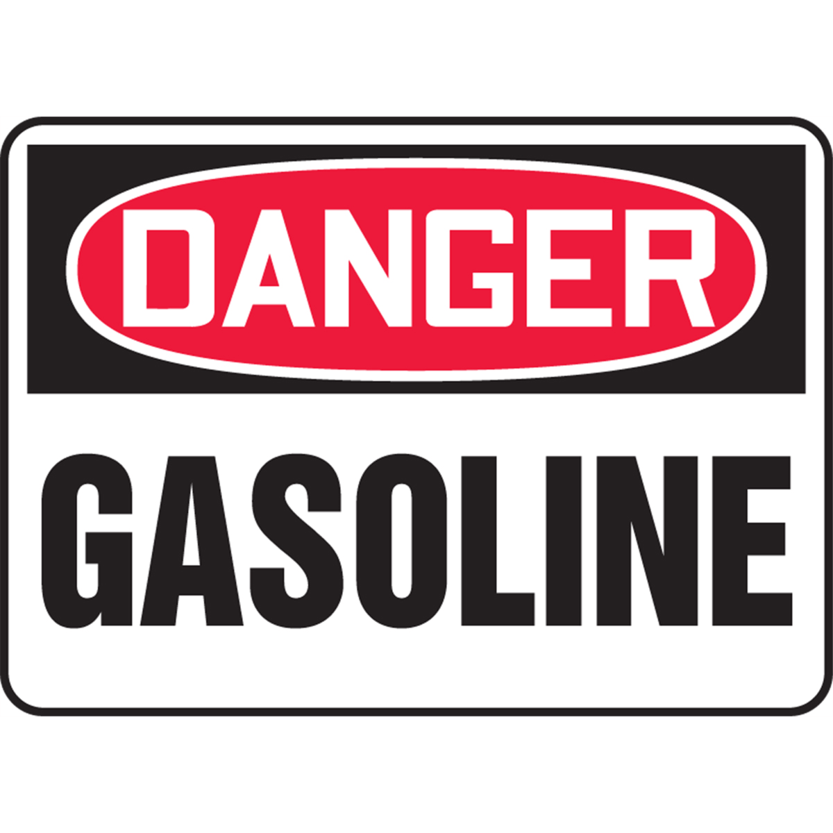 Accuform Accuform Safety Sign, Danger Gasoline, 7"H X 10"W, Aluminum, MCHL241VA