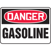 Accuform Accuform Safety Sign, Danger Gasoline, 7"H X 10"W, Aluminum, MCHL241VA