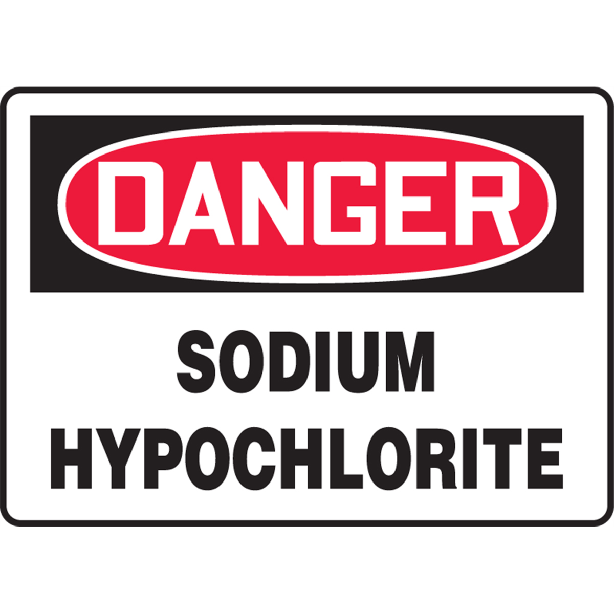 Accuform Accuform Safety Sign, Danger Sodium Hypochlorite, 10"H X 14"W, Aluminum, MCHG081VA