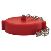 Dixon Valve 2-1/2" Push On/Pull Off Cap with Chain Thermoplastic - Red, PFC250U