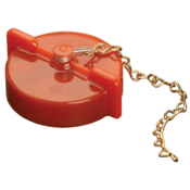 Dixon Valve 2-1/2" NST Female Cap with Chain Pressurizable Thermoplastic Red, PFC250F