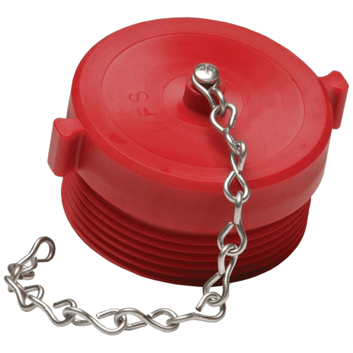 Dixon Valve 1-1/2" NST Male Plug with Chain Thermoplastic Red, PP150F