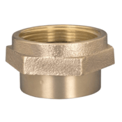 Dixon Valve 2-1/2" NST Female x 2-1/2" NST Female Hex Adapter Brass, FFH25F25F