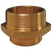 Dixon Valve 4" NPT Male x 4" NST Male Hex Nipple Brass, DMH4040F