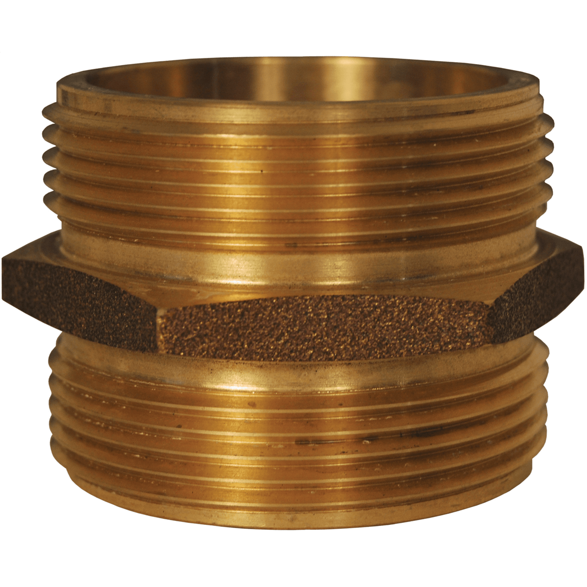 Dixon Valve 1-1/2" NPT Male x 1-1/2" NPT Male Hex Nipple Brass, DMH1515T