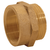 Dixon Valve 1" NPT Female x 1" NST Male Hex Nipple Brass, FM1010F