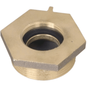 Dixon Valve 1-1/2" NST Female x 2-1/2" NST Male Hex Nipple Brass, FM15F25F