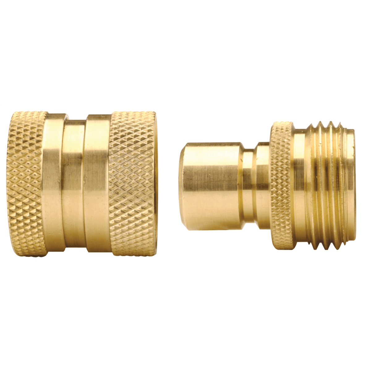 Dixon Valve 3/4" Male Plug x 3/4" Female Coupler Brass Garden Hose Quick Coupler Kit, 500QCK
