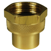 Dixon Valve 3/4" Rigid Female GHT x 3/4" Female NPTF Brass Adapter with SBR Washer, 5011212C