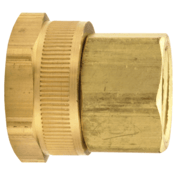 Dixon Valve 3/4" Swivel Female GHT x 1/2" Female NPTF Brass Adapter with SBR Washer, 5021208C
