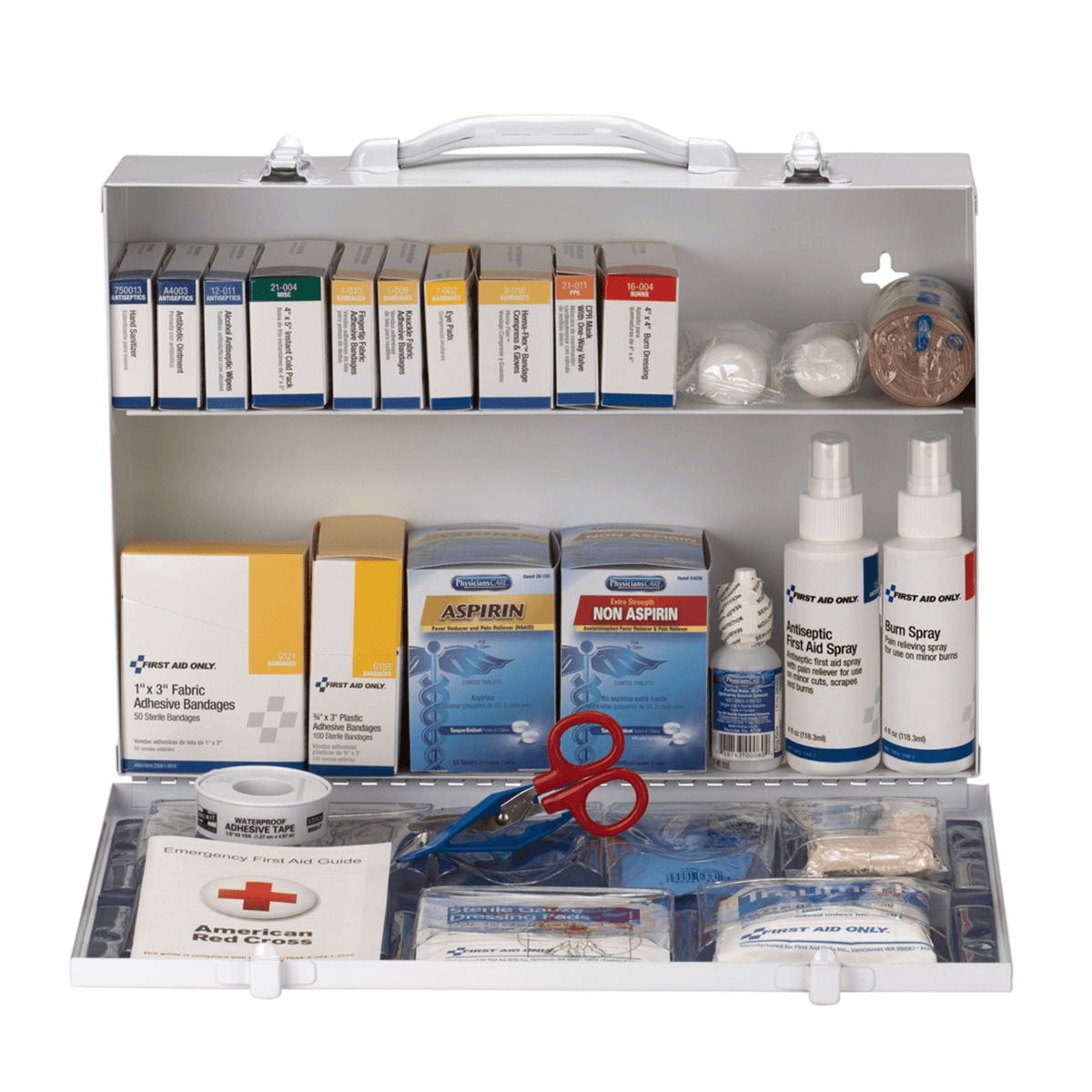 Acme United 75 Person ANSI 2021 Class A, 2 Shelf First Aid Cabinet
