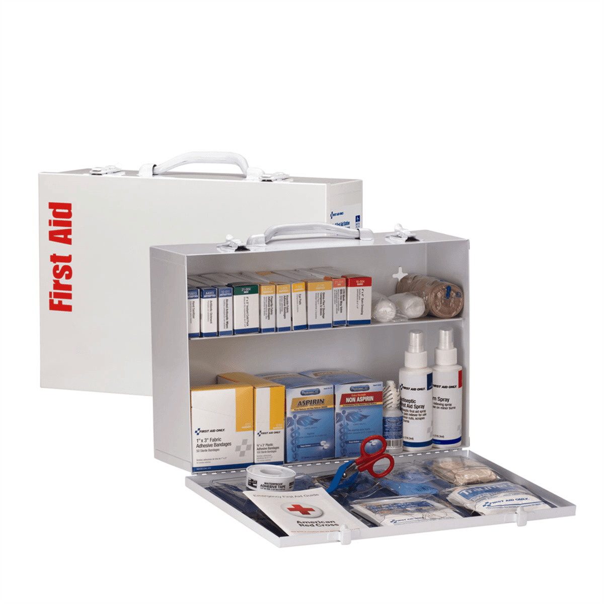Acme United 75 Person ANSI 2021 Class A, 2 Shelf First Aid Cabinet