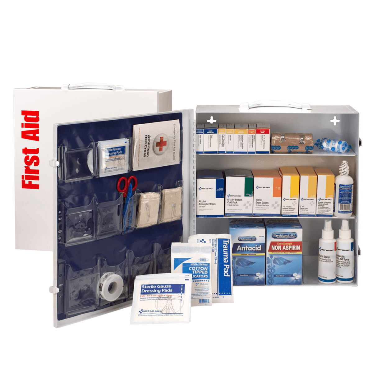 Acme United 100 Person ANSI 2021 Class A, 3 Shelf First Aid Cabinet