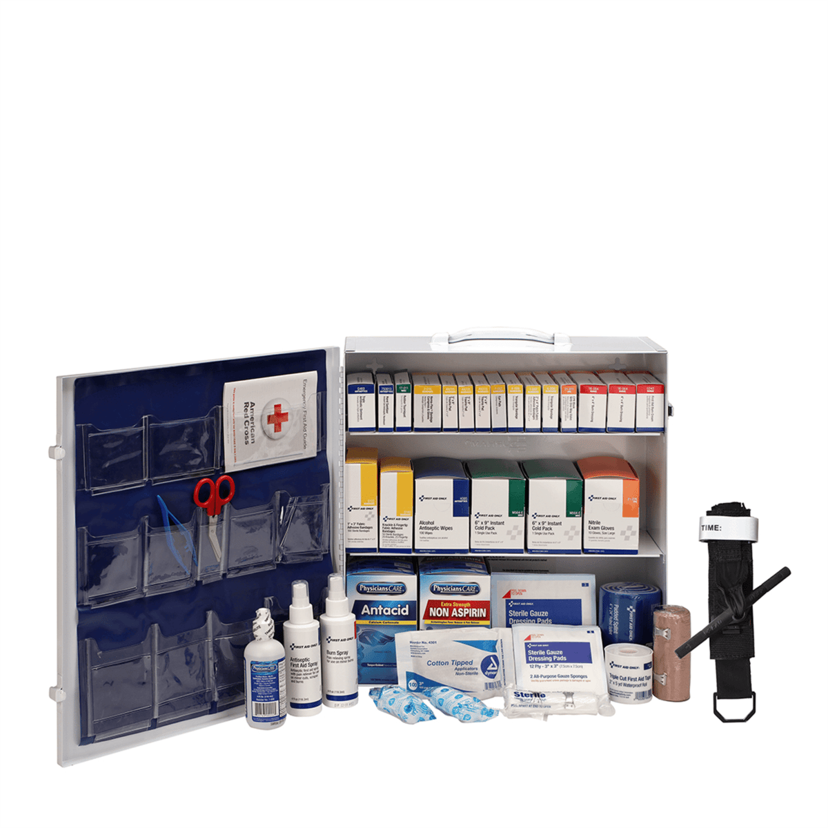 Acme United 100 Person ANSI 2021 Class B, 3 Shelf First Aid Cabinet