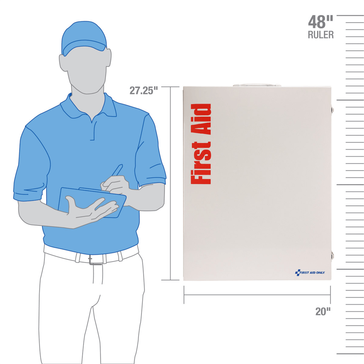 Acme United 200 Person ANSI 2021 Class B, 5 Shelf First Aid Cabinet