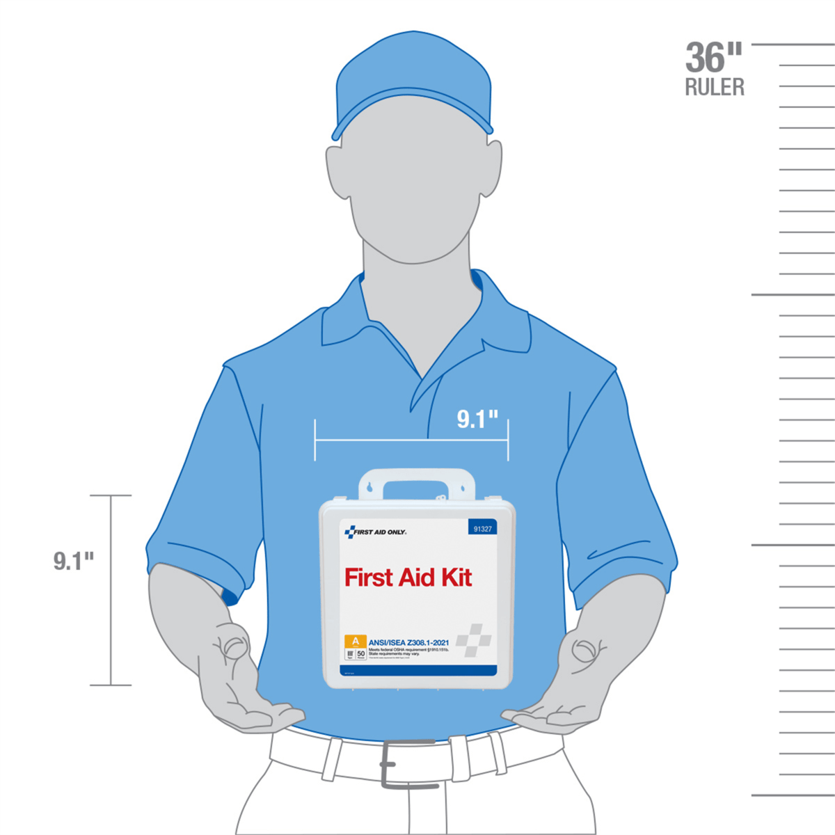 Acme United 50 Person ANSI 2021 Class A, Plastic First Aid Kit
