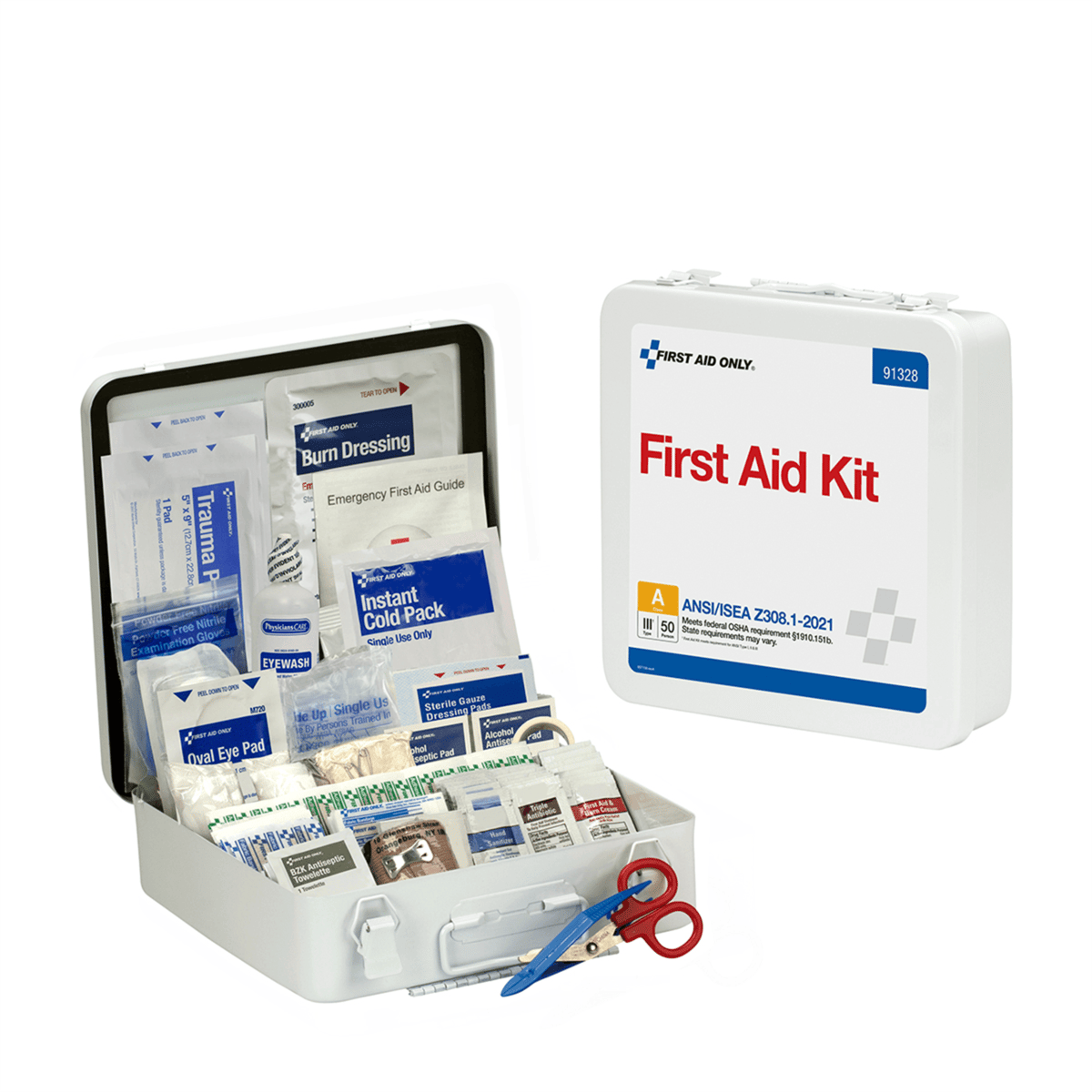 Acme United 50 Person ANSI 2021 Class A, Metal First Aid Kit