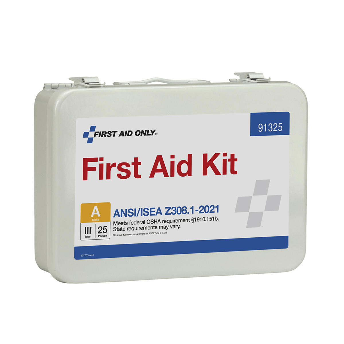 Acme United 25 Person ANSI 2021 Class A, Metal First Aid Kit