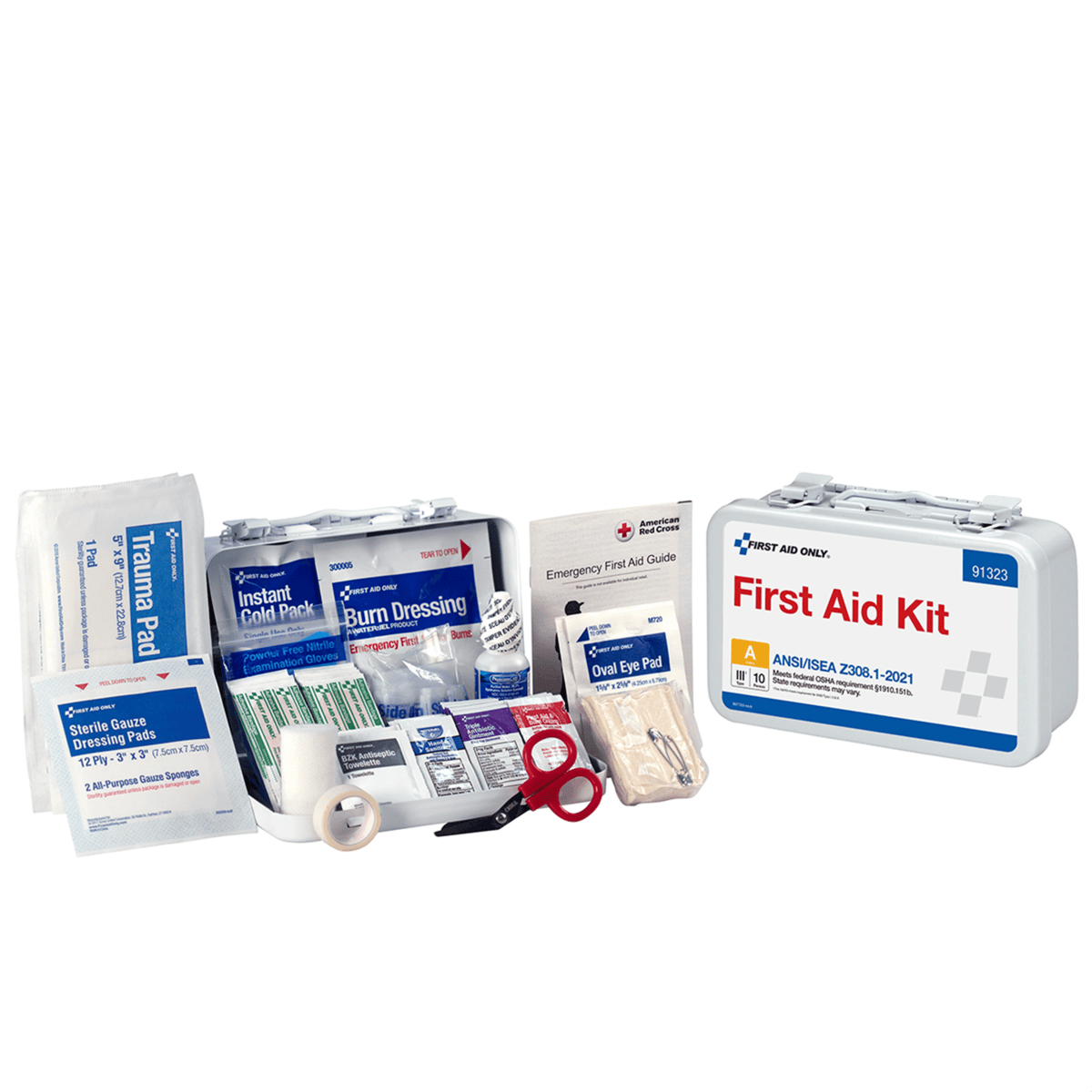 Acme United 10 Person ANSI 2021 Class A, Metal First Aid Kit