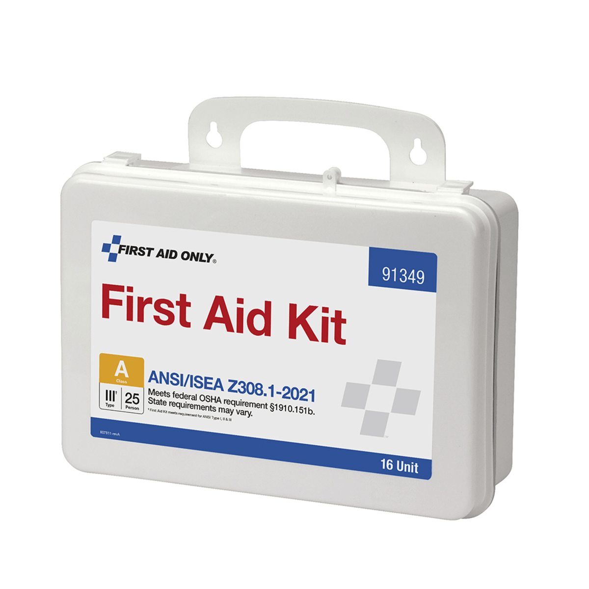 Acme United 25 Person ANSI 2021 Class A, 16 Unit Plastic First Aid Kit
