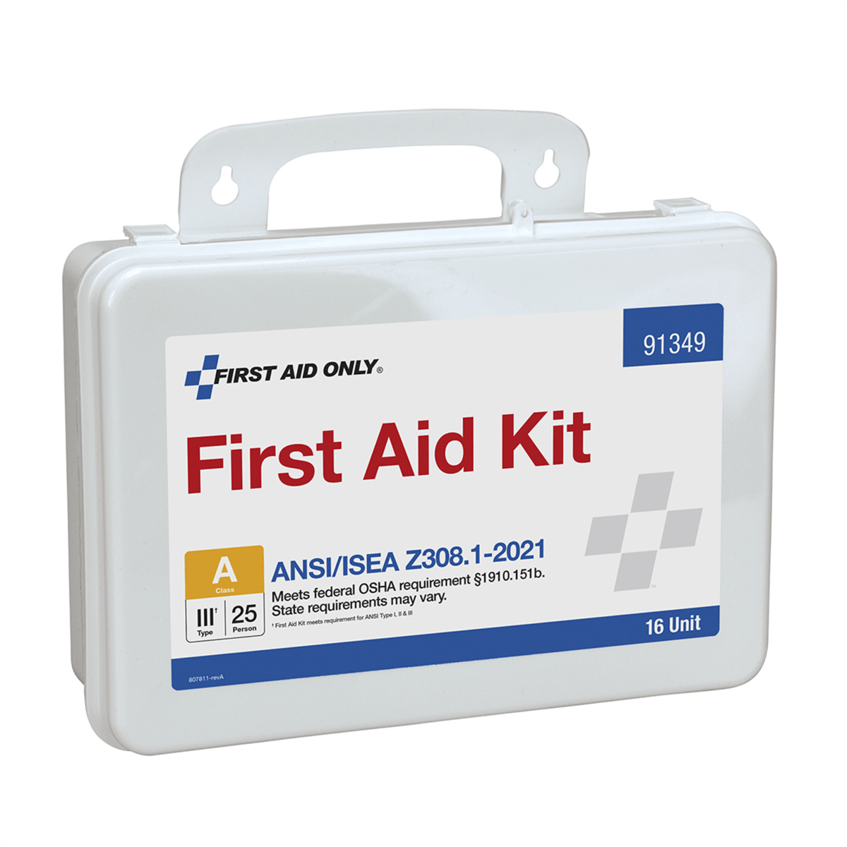 Acme United 25 Person ANSI 2021 Class A, 16 Unit Plastic First Aid Kit
