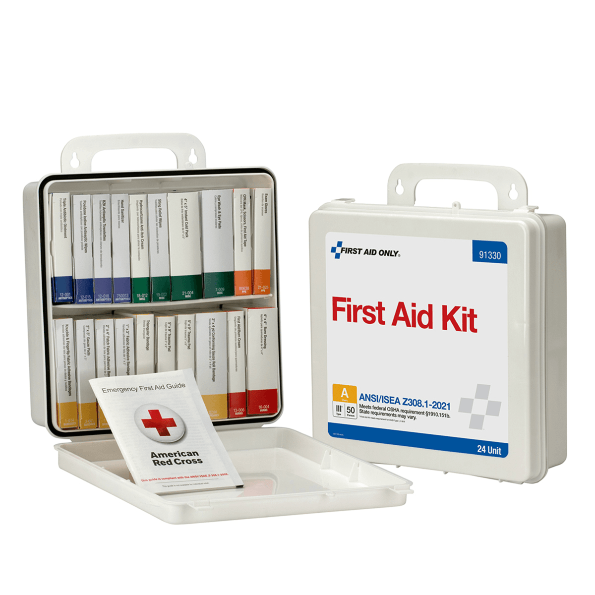 Acme United 50 Person ANSI 2021 Class A, 24 Unit Plastic First Aid Kit