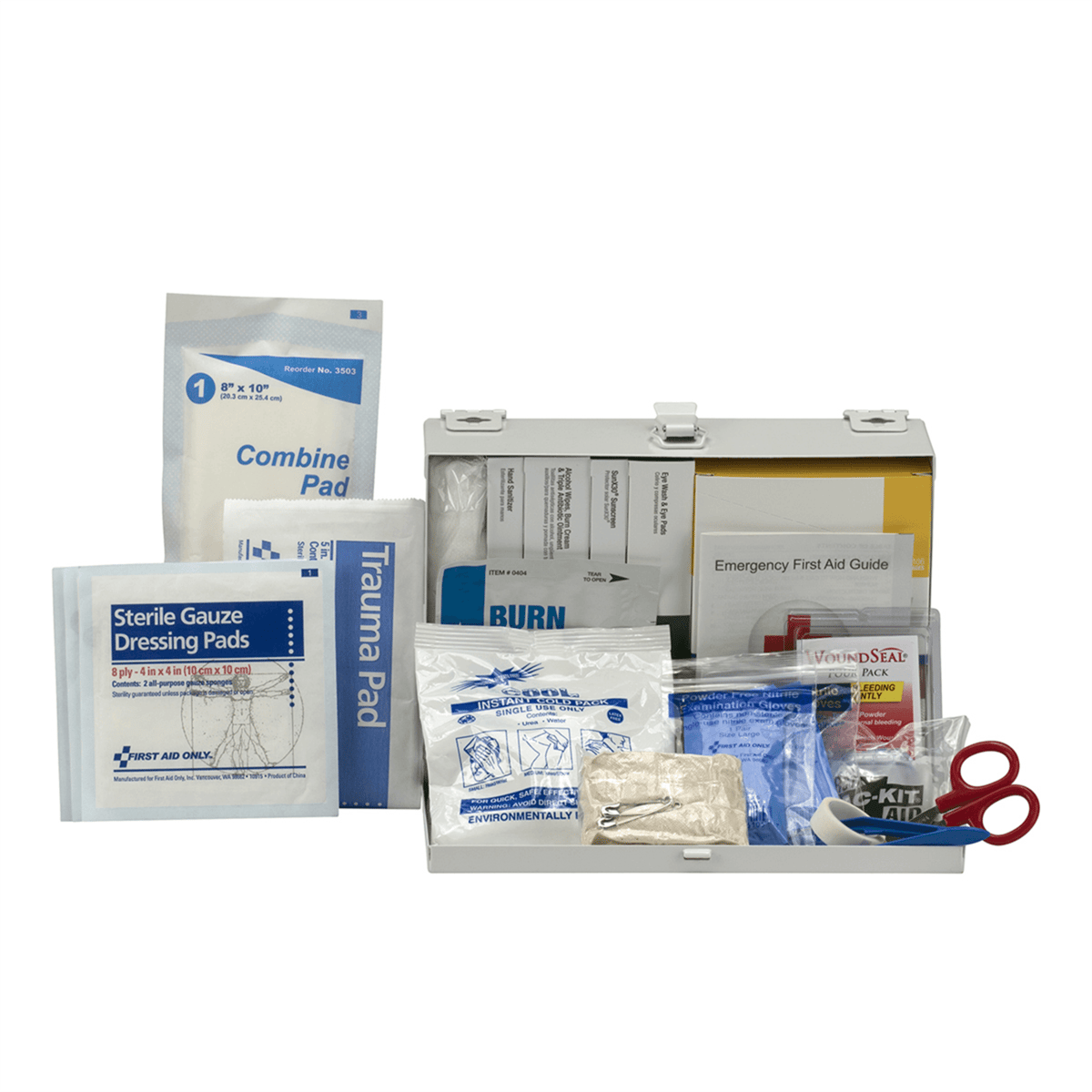 Acme United 25 Person ANSI 2021 Class A, Contractor Metal First Aid Kit