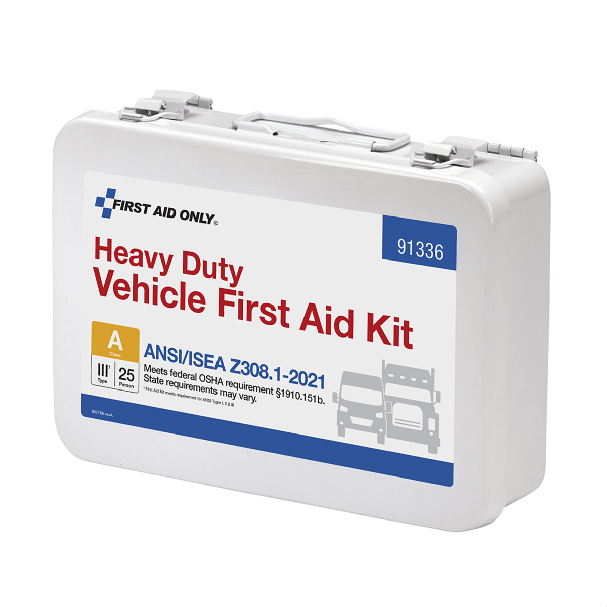 Acme United 25 Person ANSI 2021 Class A, Heavy Duty Vehicle Metal First Aid Kit
