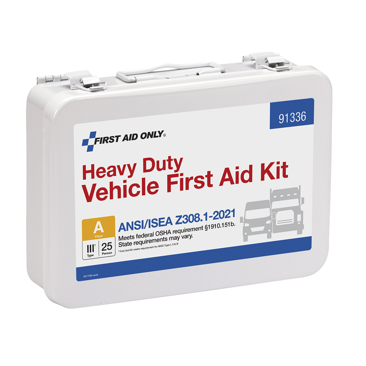 Acme United 25 Person ANSI 2021 Class A, Heavy Duty Vehicle Metal First Aid Kit