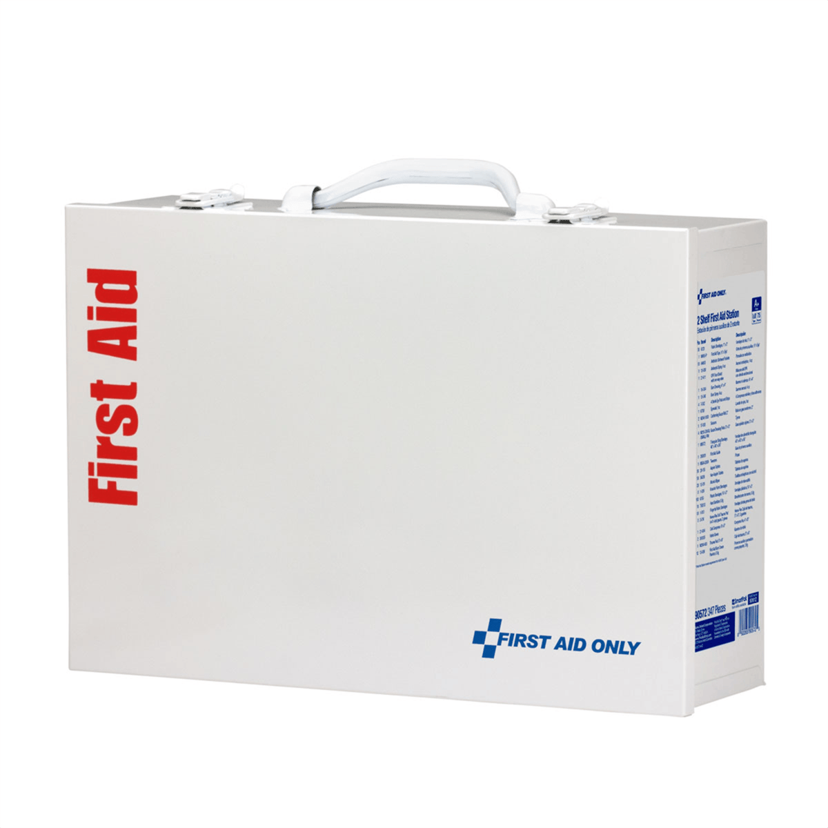 Acme United 2 Shelf First Aid ANSI 2015 Class A+ Metal Cabinet, with Meds