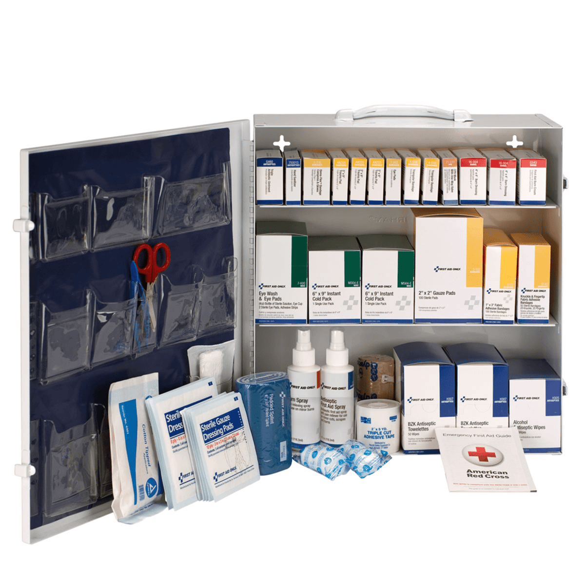 Acme United 3 Shelf First Aid ANSI 2015 Class B+ Metal Cabinet, without Meds