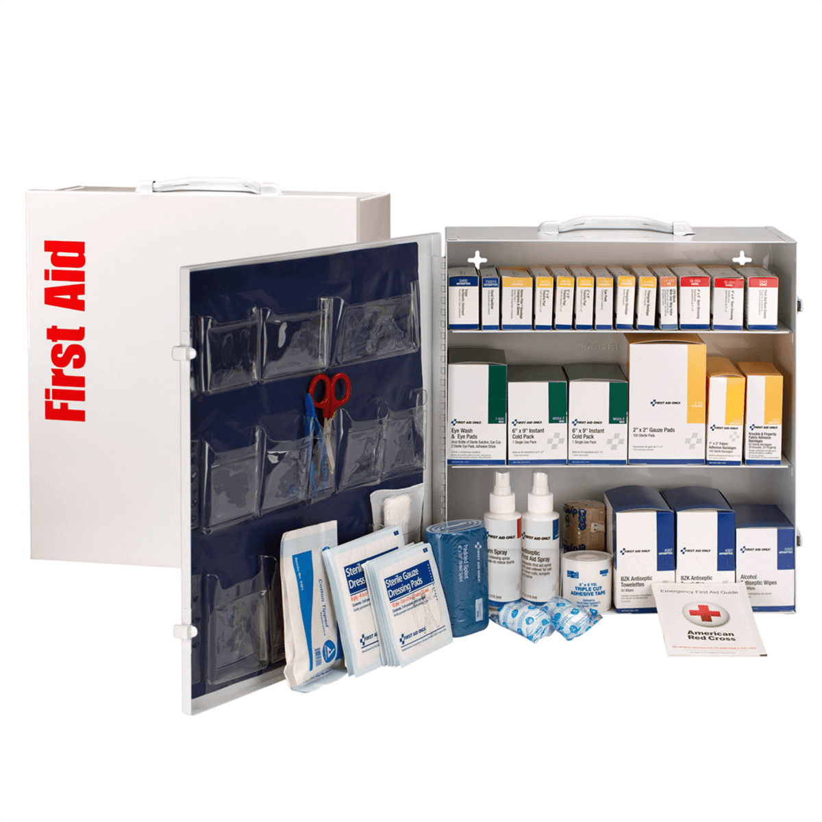 Acme United 3 Shelf First Aid ANSI 2015 Class B+ Metal Cabinet, without Meds