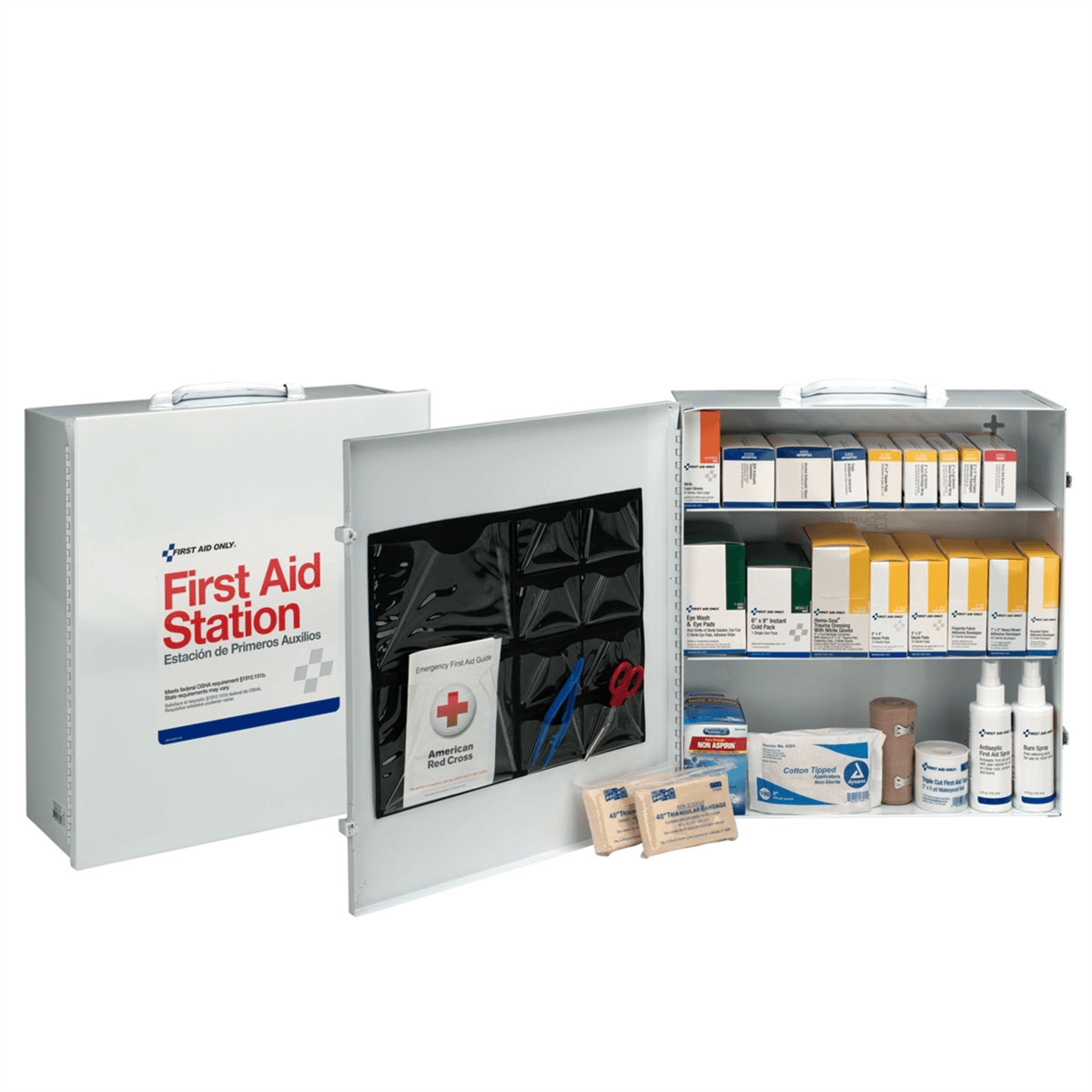 Acme United 3 Shelf First Aid Metal Cabinet