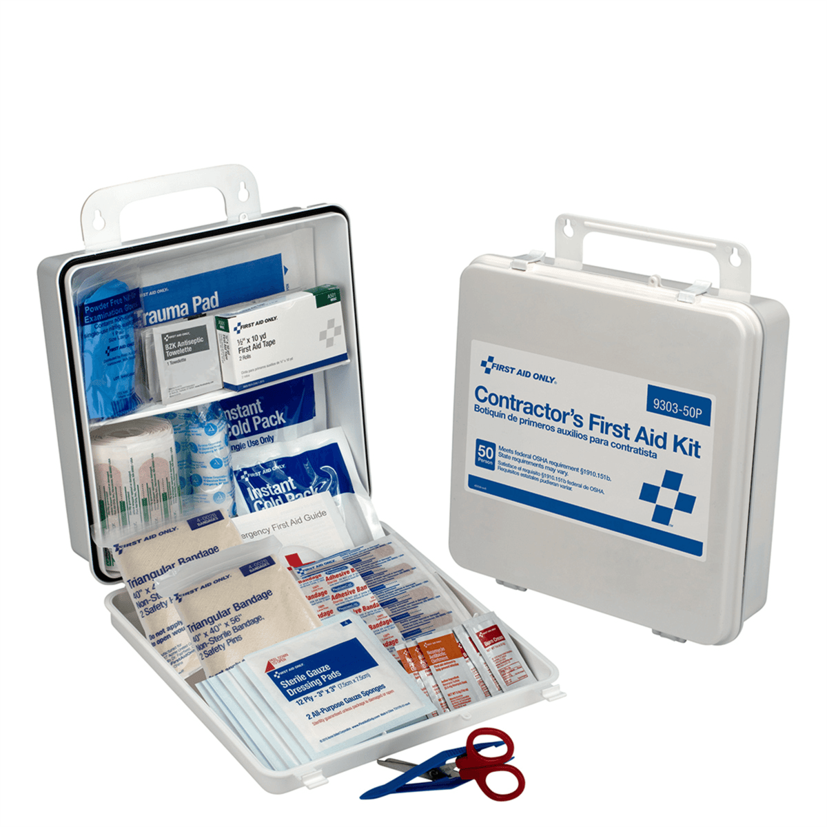 Acme United 50 Person Contractor First Aid Kit, Plastic Case