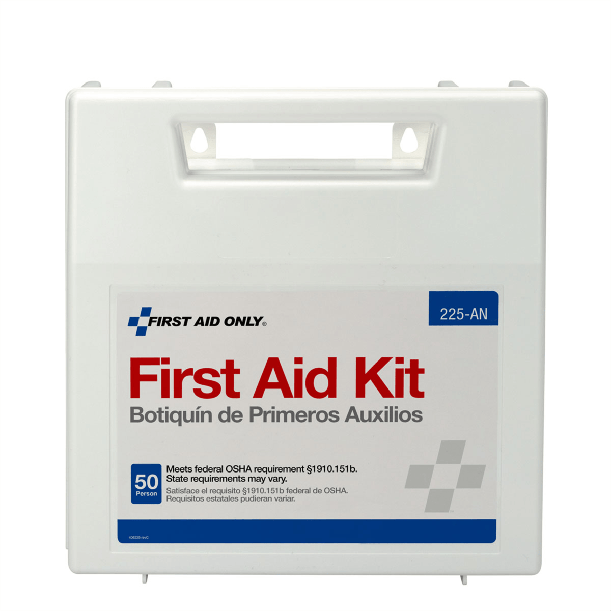 Acme United 50 Person First Aid Kit, Plastic Case with Dividers