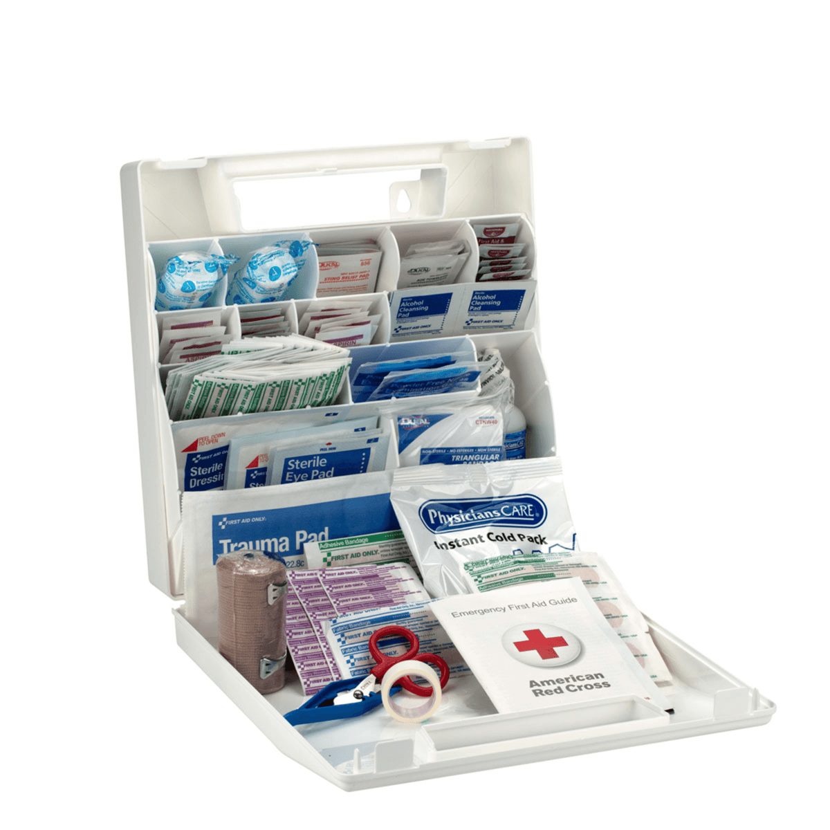 Acme United 50 Person First Aid Kit, Plastic Case with Dividers