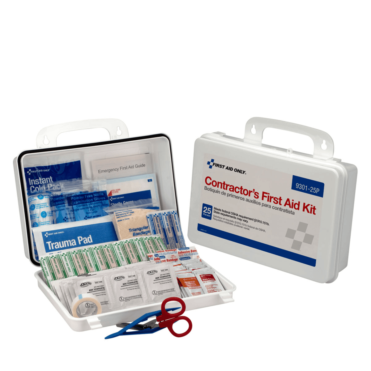 Acme United 25 Person Contractor First Aid Kit, Plastic Case